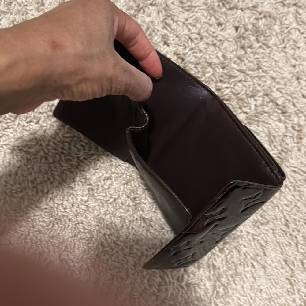 SOLD Louis Vuitton Dark Brown/Purple Monogram Wallet - Picture 9 of 11